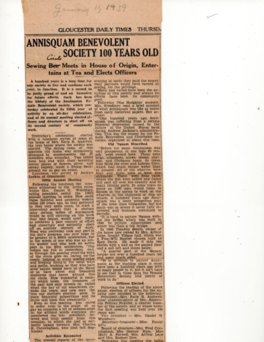 Newspaper clipping - Circle's 100th Anniversary